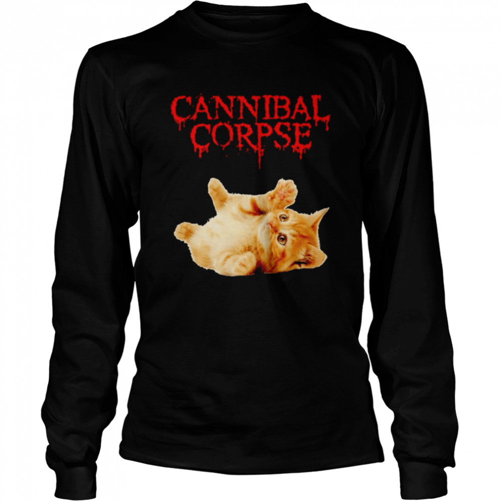 Cat cannibal corpse shirt Long Sleeved T-shirt