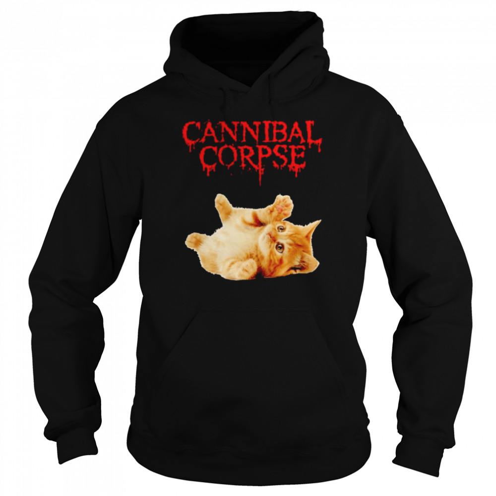 Cat cannibal corpse shirt Unisex Hoodie