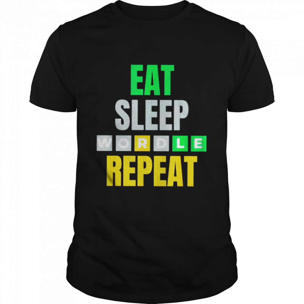 Eat sleep wordle repeat shirt Classic Men's T-shirt