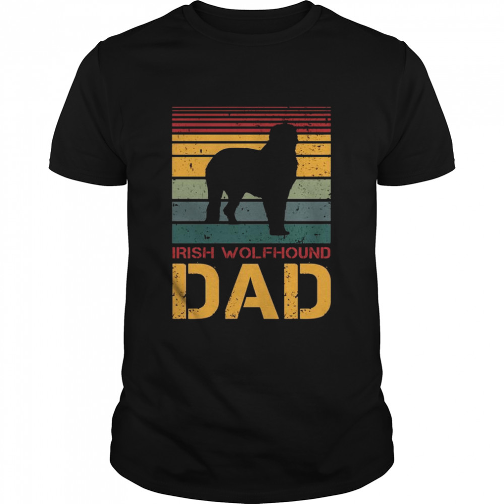 Irish Wolfhound Dad Irischer Wolfshund Papa Vintage Hund Langarmshirt Shirt