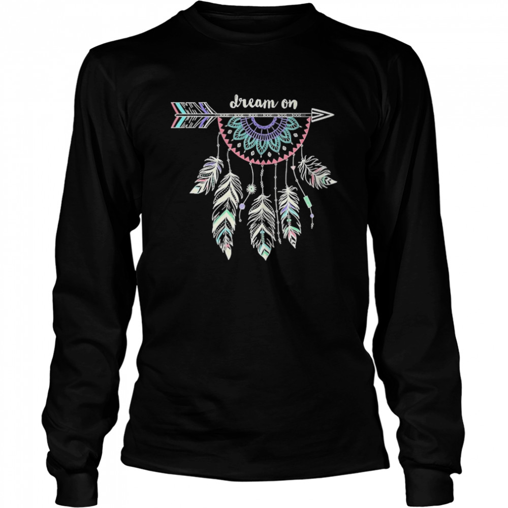 Dreamcatcher Feather For Teen Girl Long Sleeved T-shirt