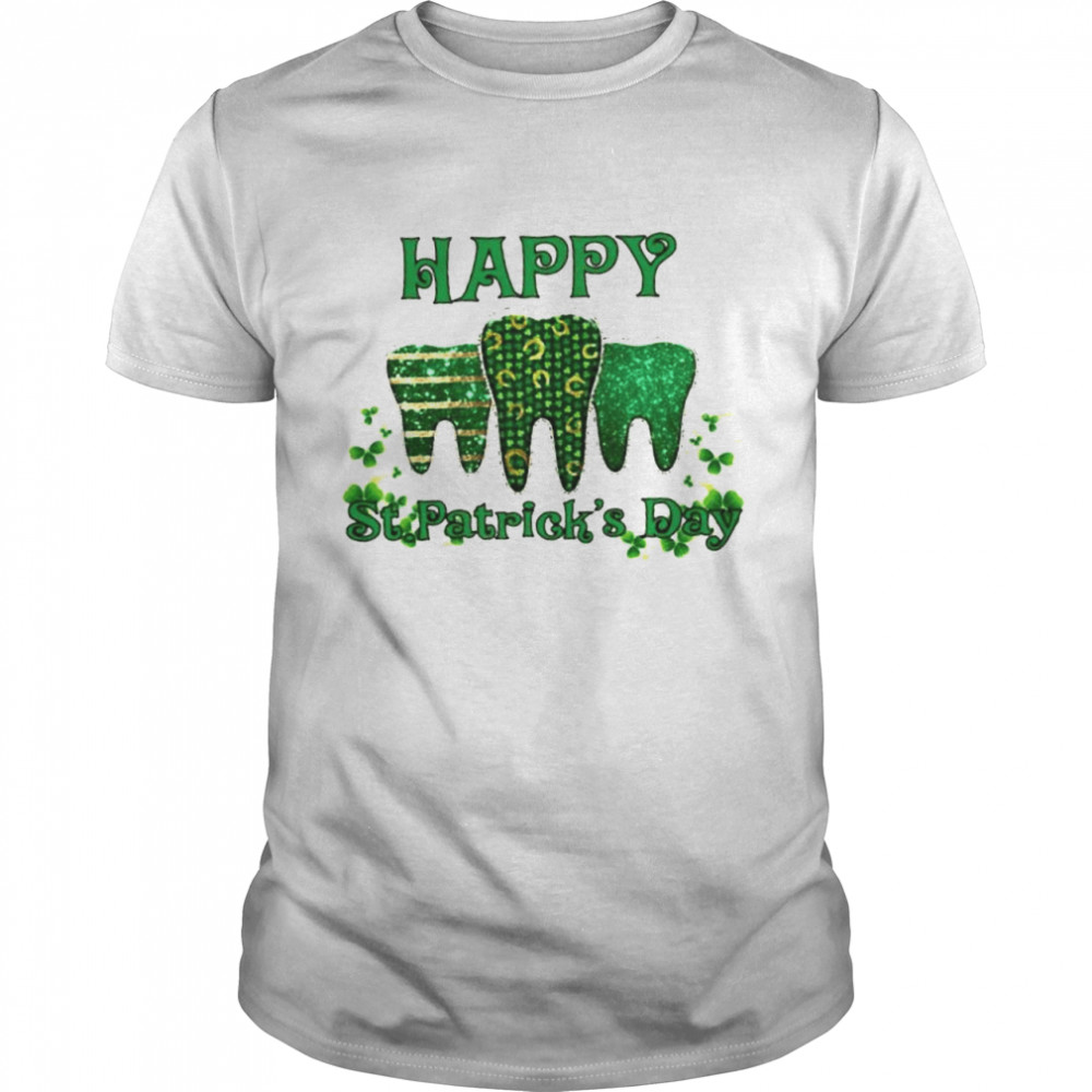Tooth happy St Patrick’s day shirt Classic Men's T-shirt