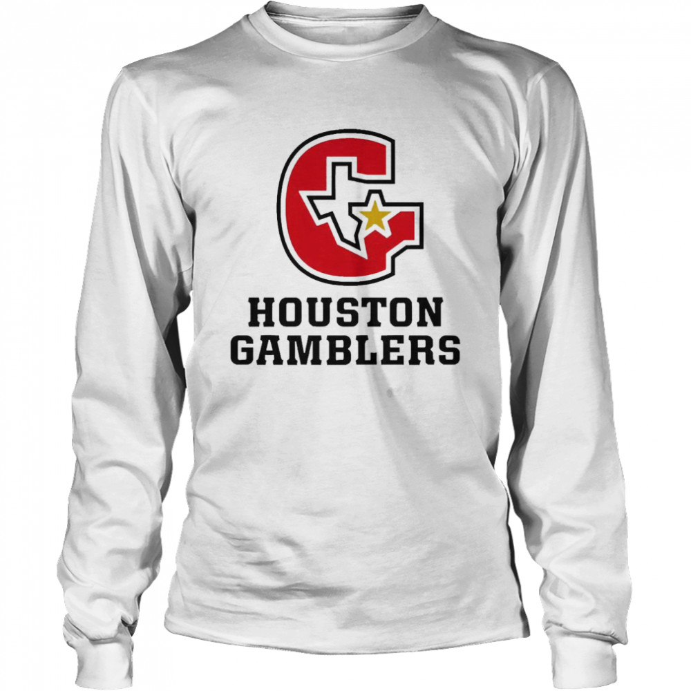 USFL Houston Gamblers Fleeces T-shirt Long Sleeved T-shirt