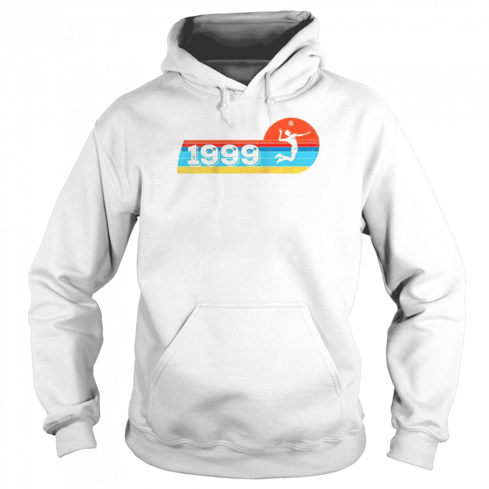 Volleyballplayers Vintage 1999 Birthday game Volleyball Unisex Hoodie