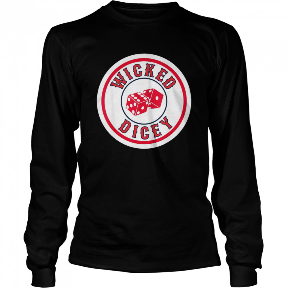 Wicked Dicey Baseball Logo Style Long Sleeved T-shirt