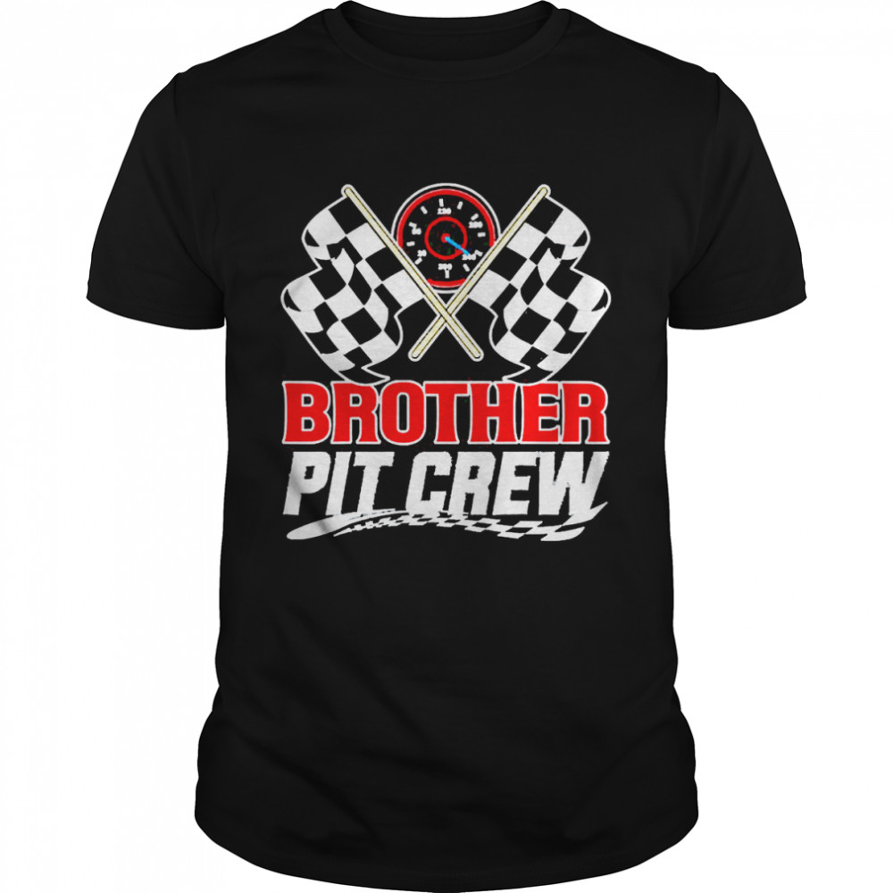 Brother Pit Crew Race Car Birthday Party Racing Family Classic Men's T-shirt