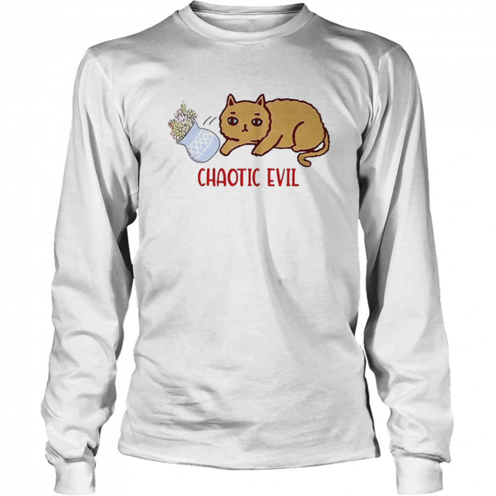 Cat Chaotic Evil Long Sleeved T-shirt