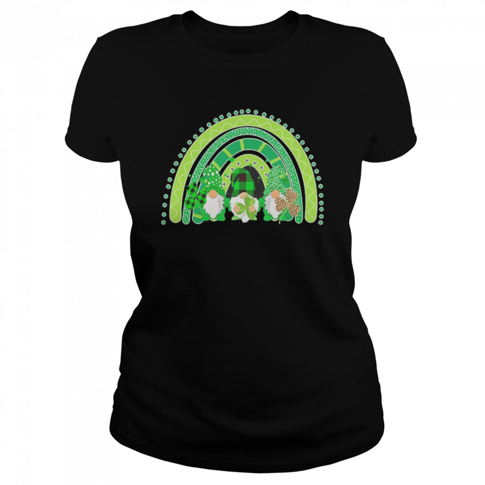 Lucky Rainbow Gnome Happy St Patricks Day Family Outfit Classic Women's T-shirt