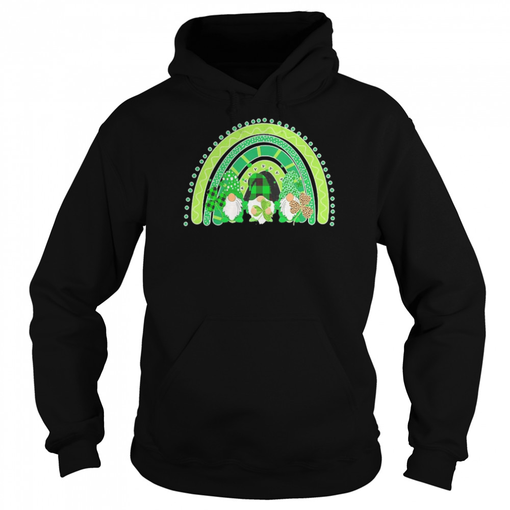 Lucky Rainbow Gnome Happy St Patricks Day Family Outfit Unisex Hoodie