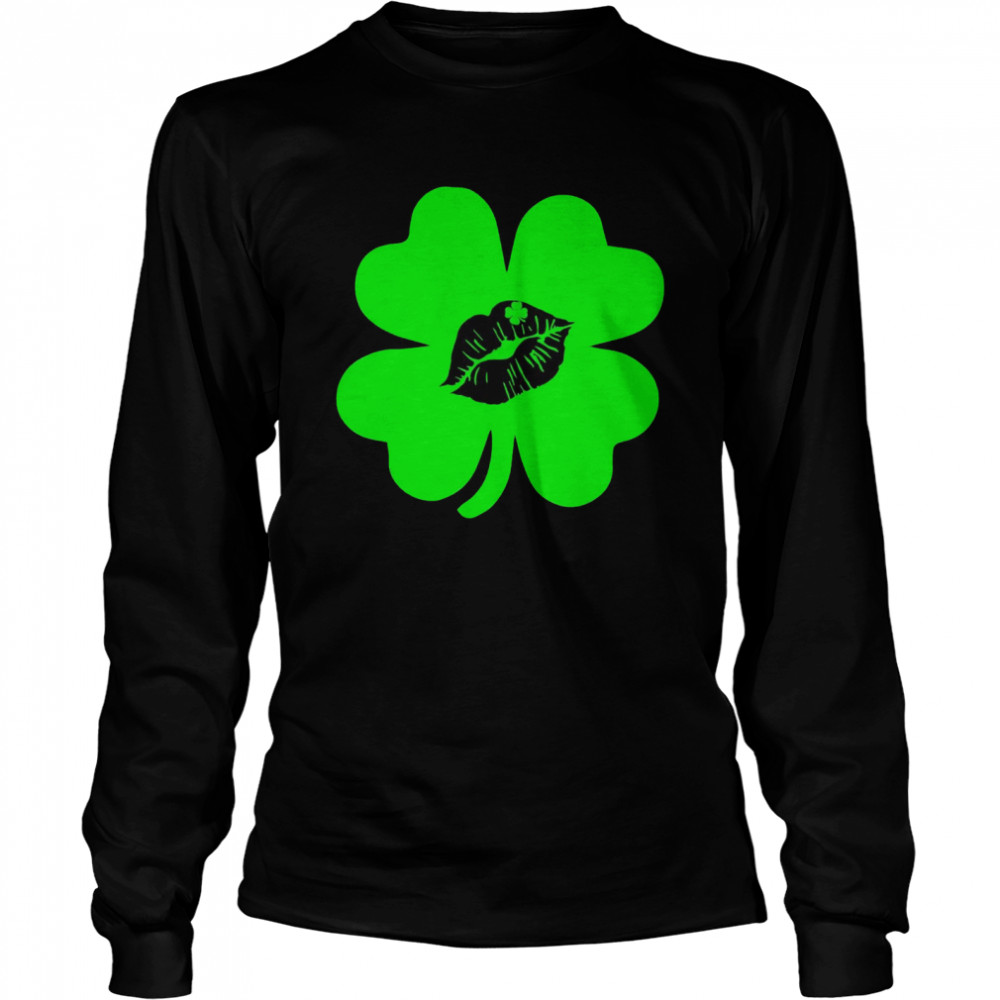 St Patrick Day Kiss with Lips, St Patrick’s Day Long Sleeved T-shirt