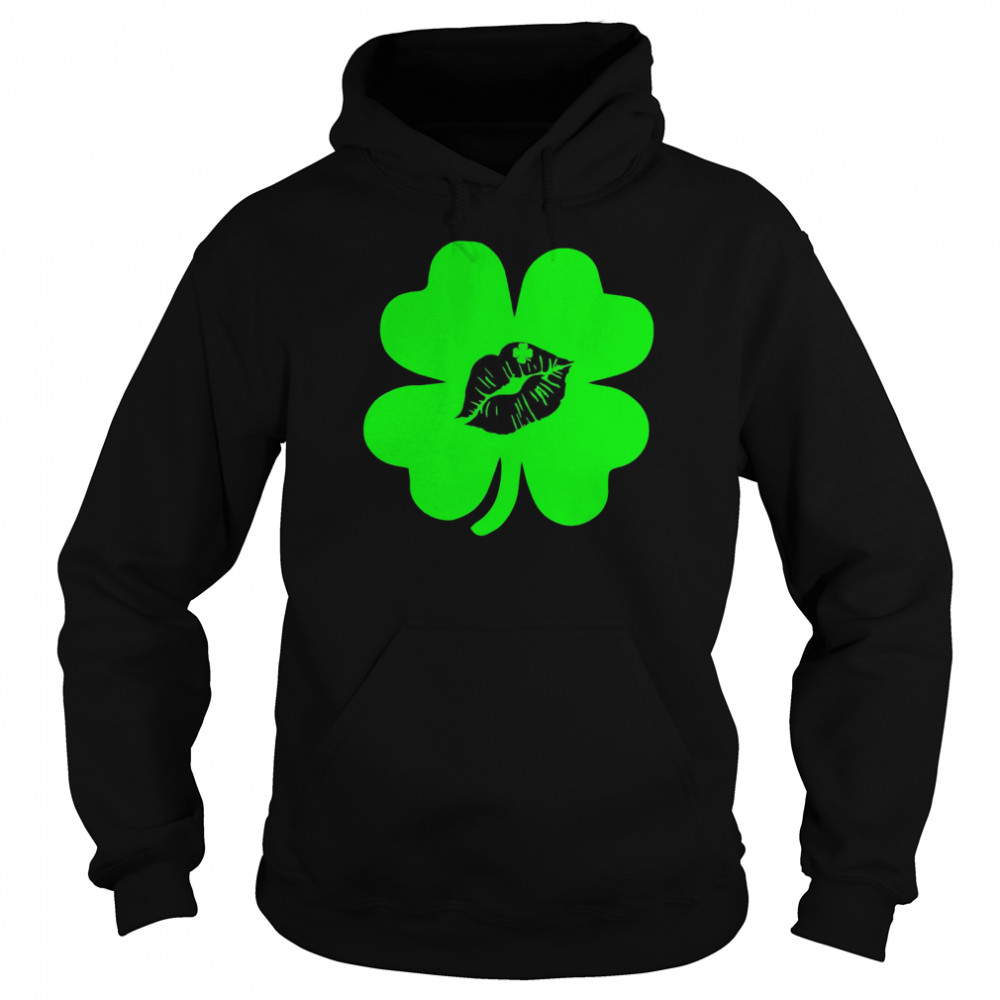 St Patrick Day Kiss with Lips, St Patrick’s Day Unisex Hoodie