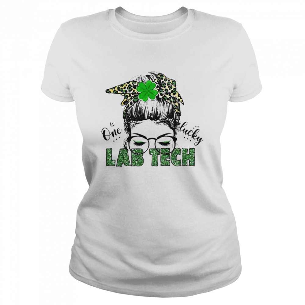 St Patrick Girl One Lucky Lab Tech  Classic Women's T-shirt