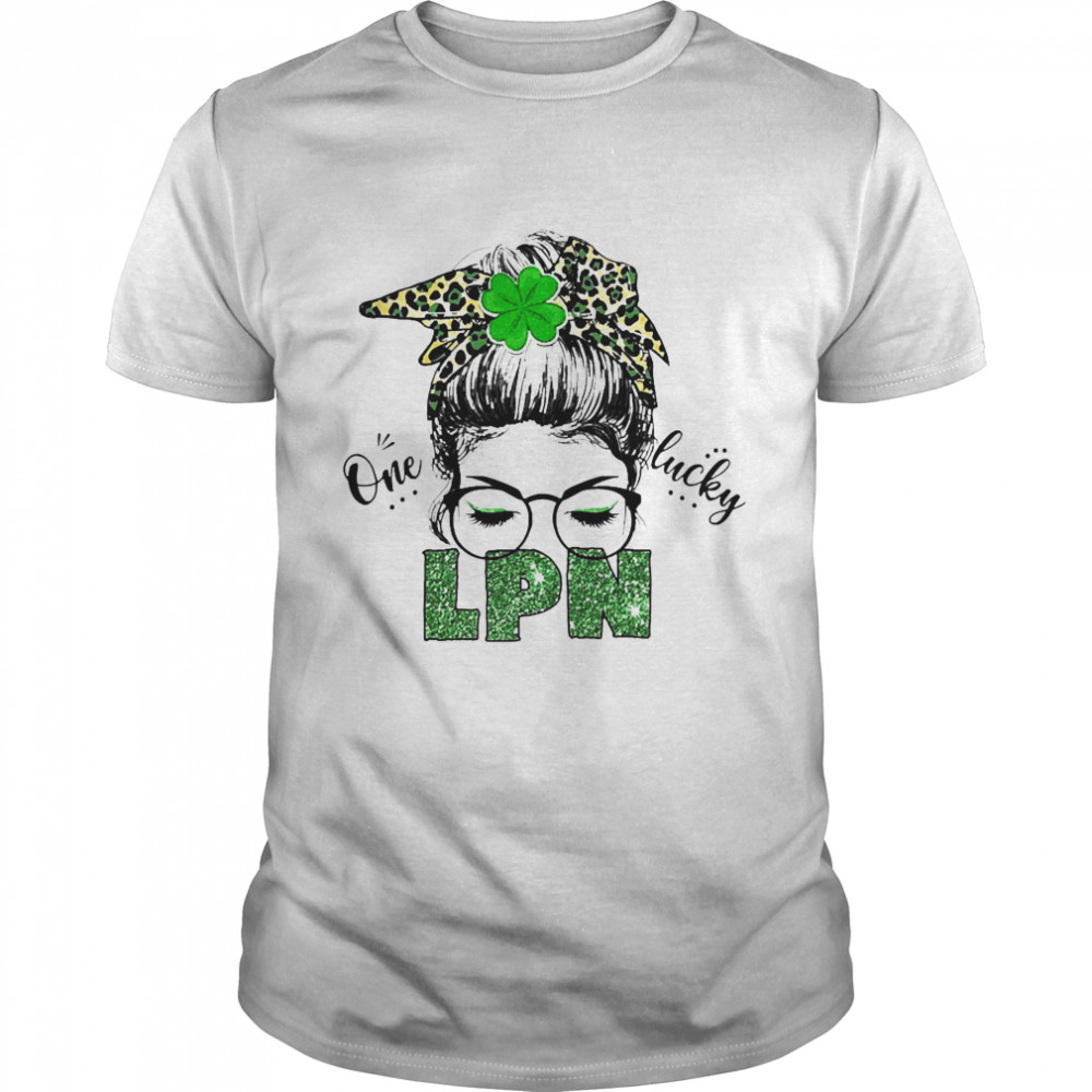 St Patrick Girl One Lucky LPN  Classic Men's T-shirt