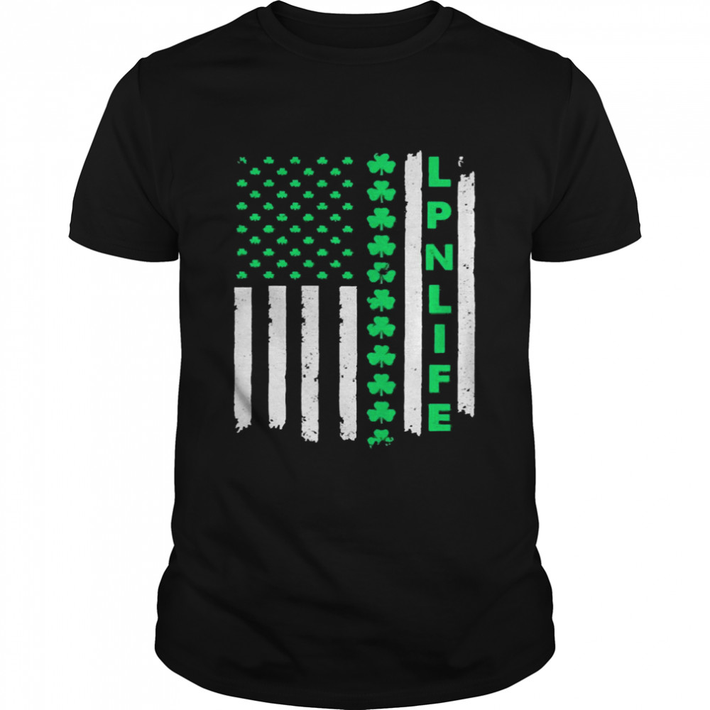 St. Patrick’s Day Flag LPN Life  Classic Men's T-shirt