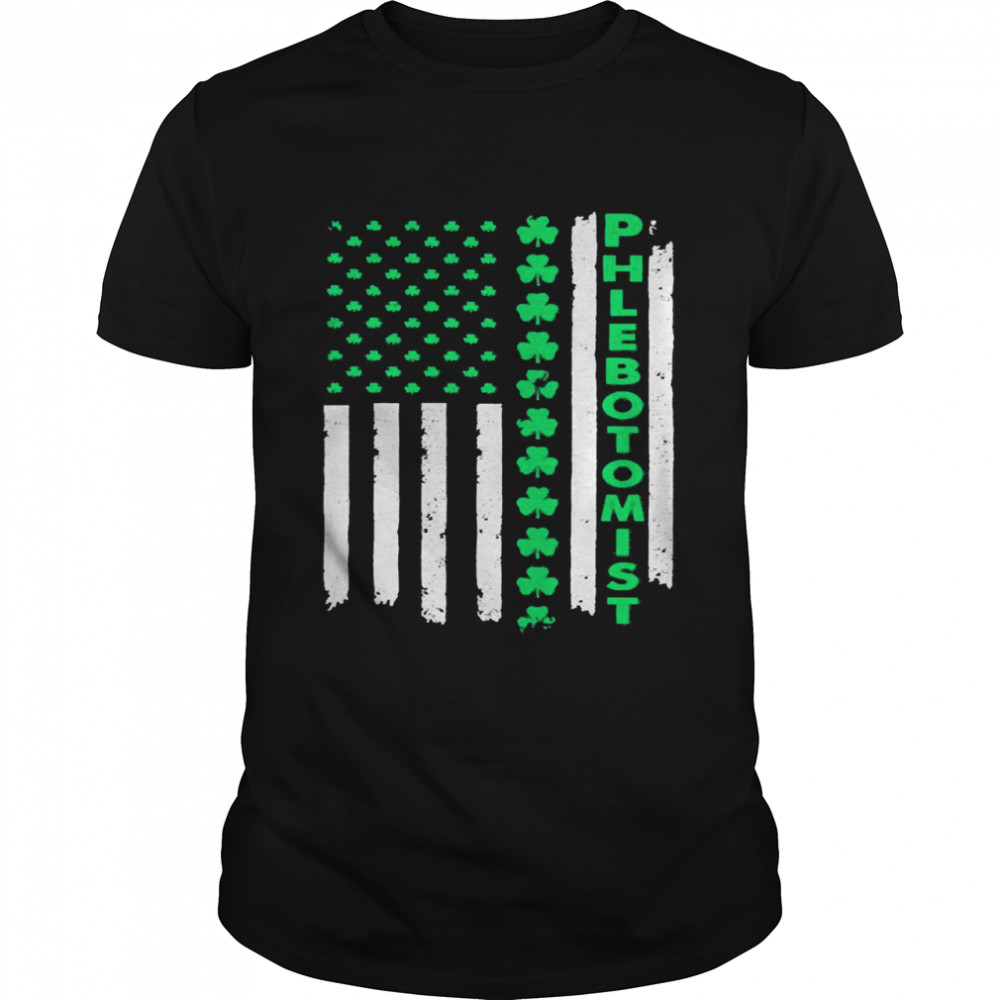 St. Patrick’s Day Flag Phlebotomist  Classic Men's T-shirt