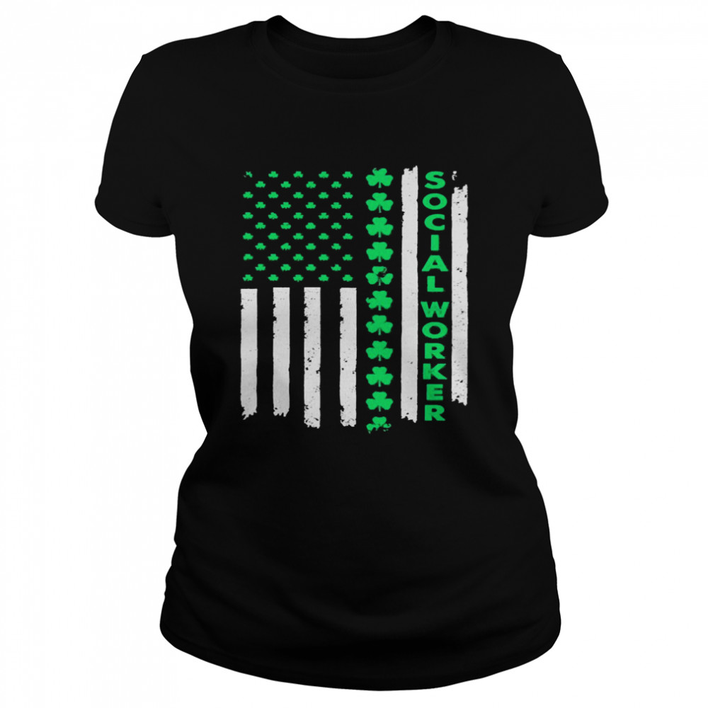 St. Patrick’s Day Flag Social Worker Classic Women's T-shirt