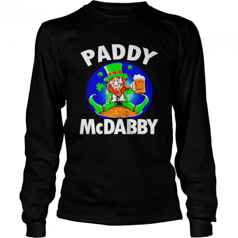 St Patrick’s Day Paddy Mcdabby Drinking Irish Long Sleeved T-shirt