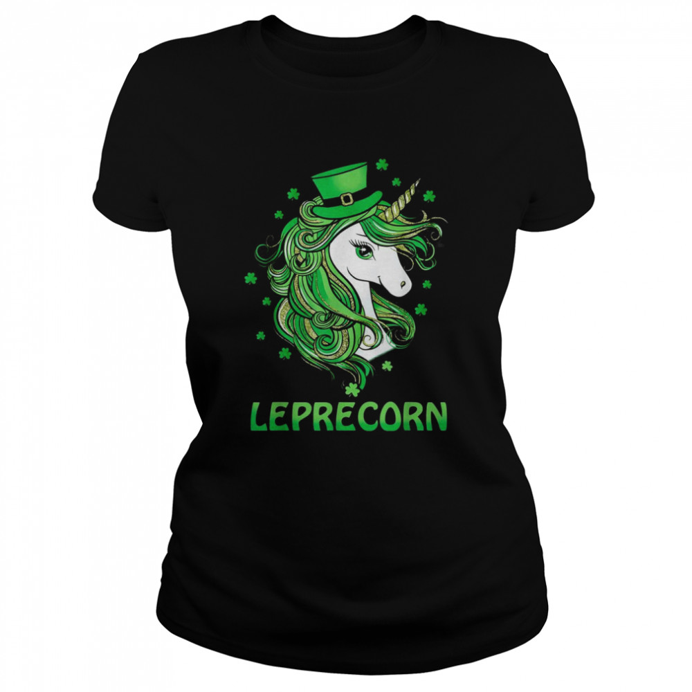 Unicorn Leprecorn St Patrick s Day Classic Women's T-shirt
