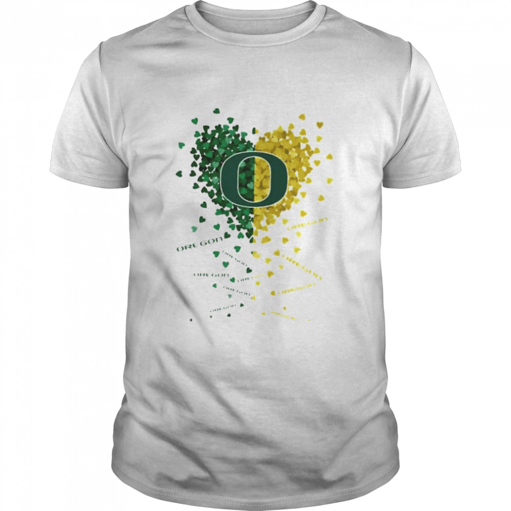 Hearts Oregon Ducks football shirt