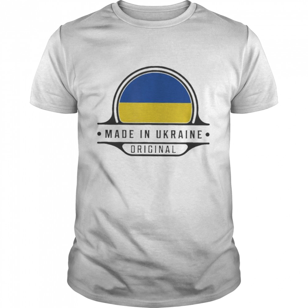 Made in ukraine pride vintage retro ukrainian flag colors peace ukraine shirt Classic Men's T-shirt
