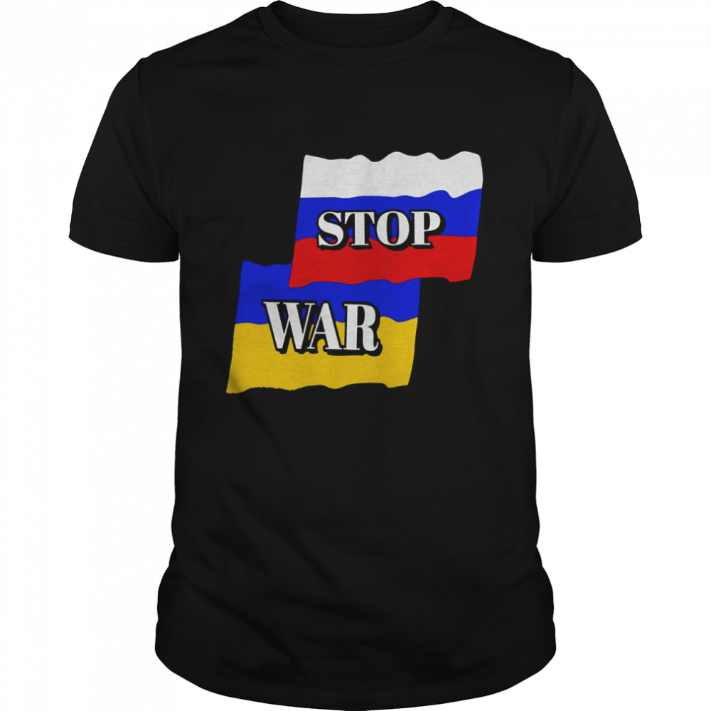Russia Ukraine Stop War  Classic Men's T-shirt