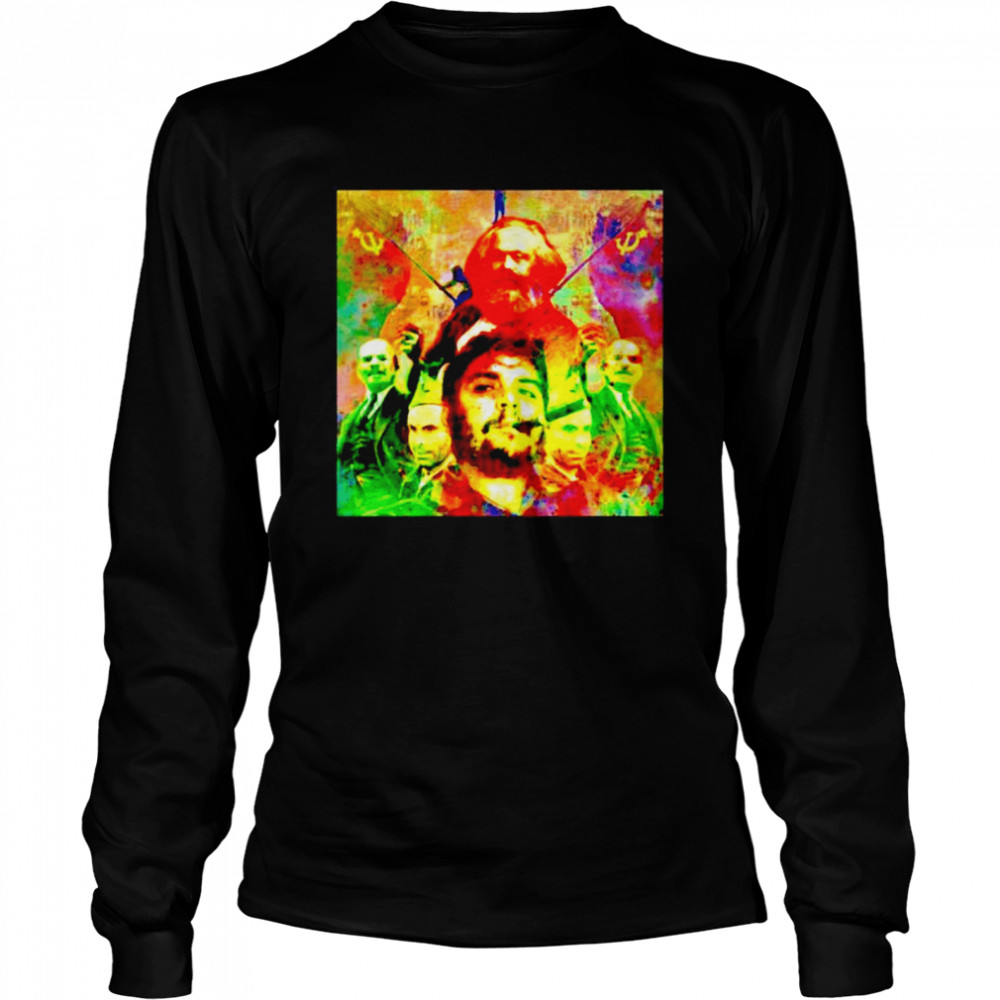 Marxist may day benefit art shirt Long Sleeved T-shirt