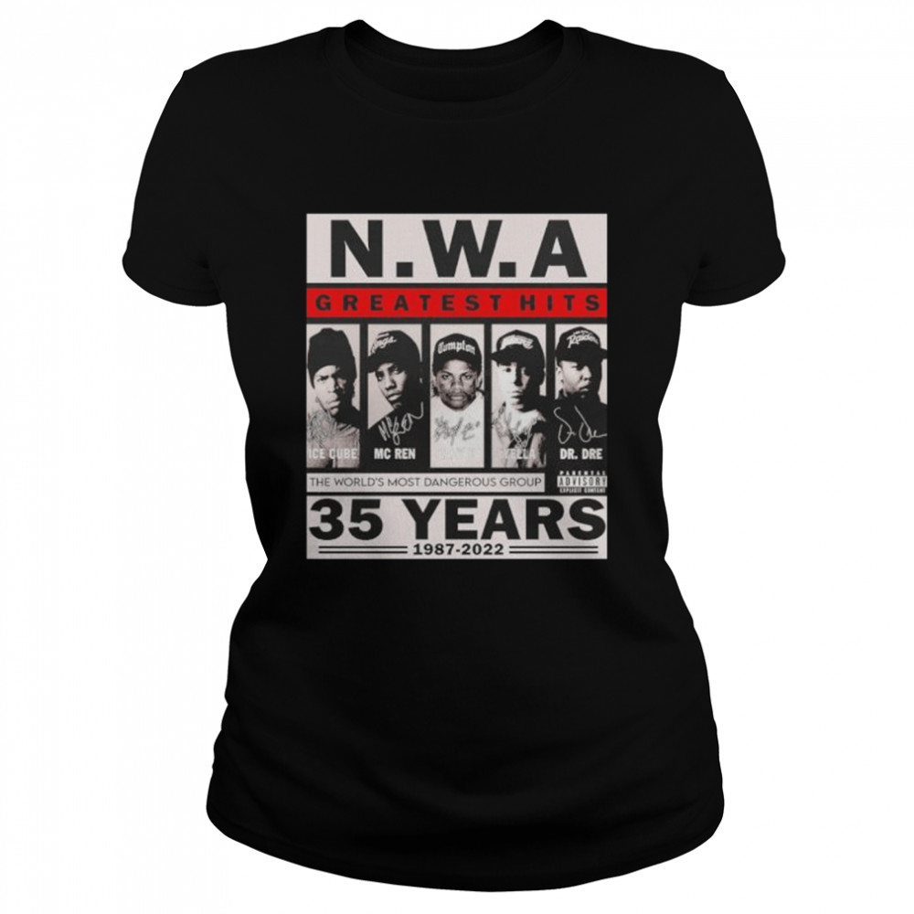 N.w.a greatest hits 35 years 1987 2022 shirt Classic Women's T-shirt
