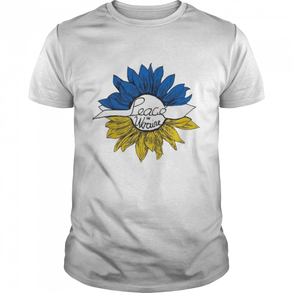 Peace In Ukraine Sunflower Stand With Ukraine Anti War Love Ukraine T Classic Men's T-shirt