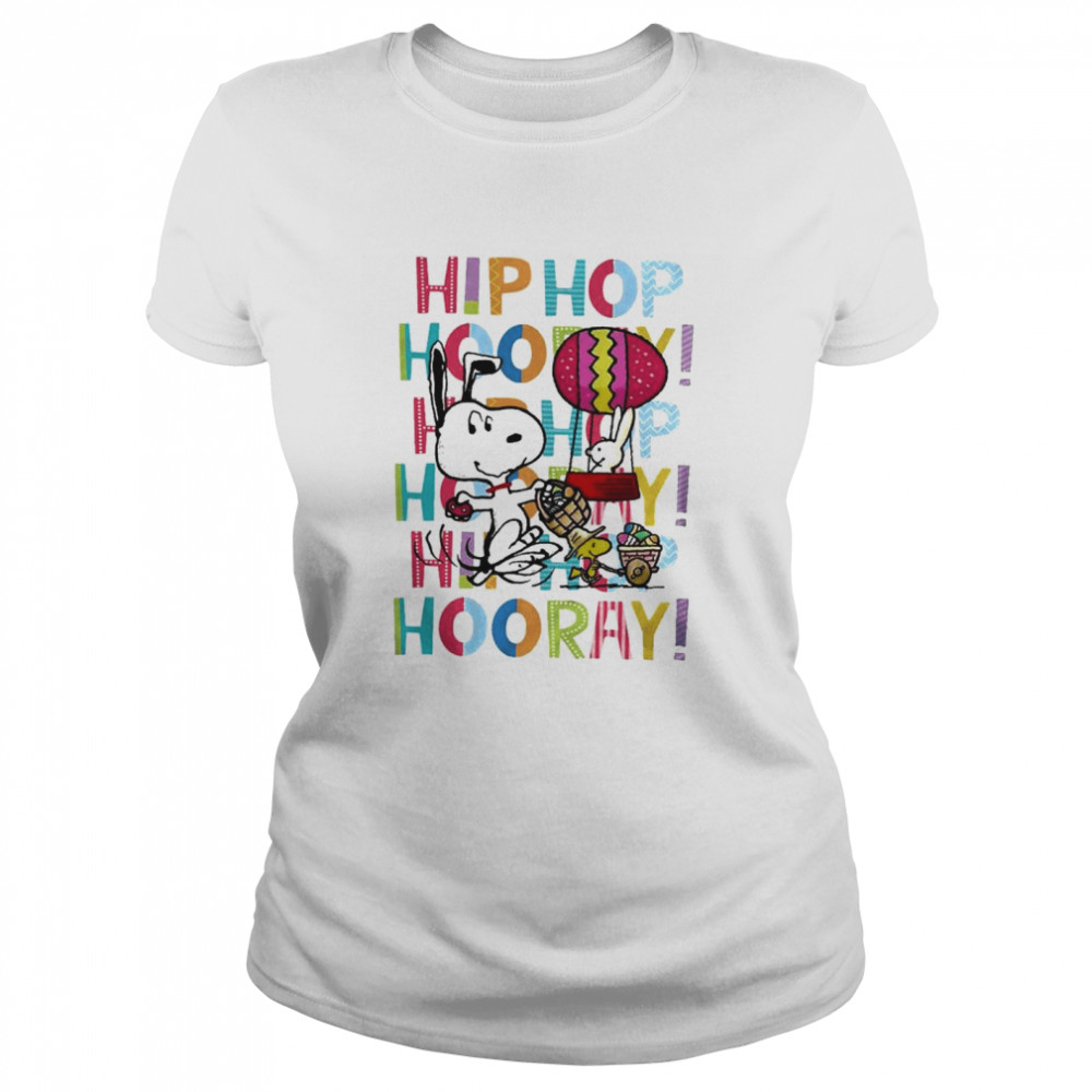 Snoopy And Woodstock Hip Hop Hooray T- Classic Women's T-shirt