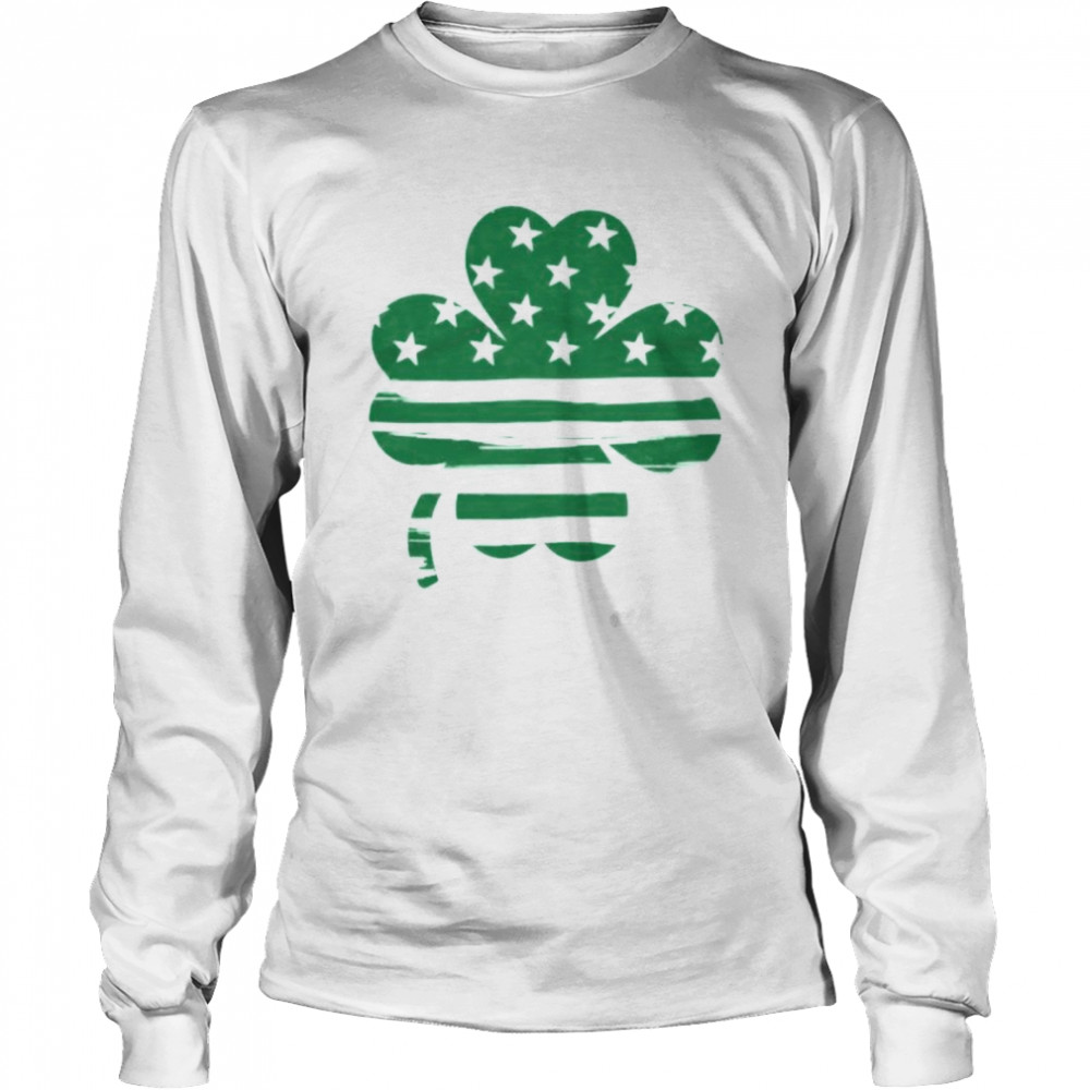 St Patrick’s day stars and stripes clover shirt Long Sleeved T-shirt
