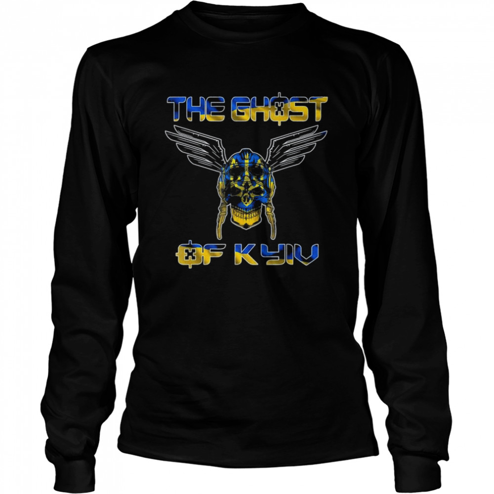 The Ghost of Kyiv, Stand With Ukraine Ukrainian Flag Long Sleeved T-shirt