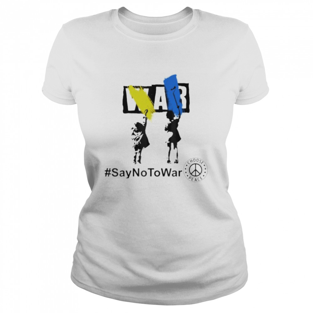 Ukraine children say no to war choose peace shirt Classic Women's T-shirt