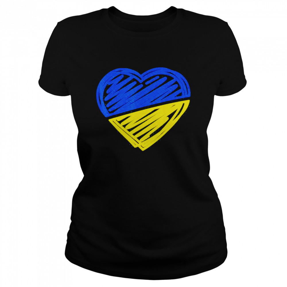 Ukraine Flag Ukrainian Heart Love Ukraine Classic Women's T-shirt