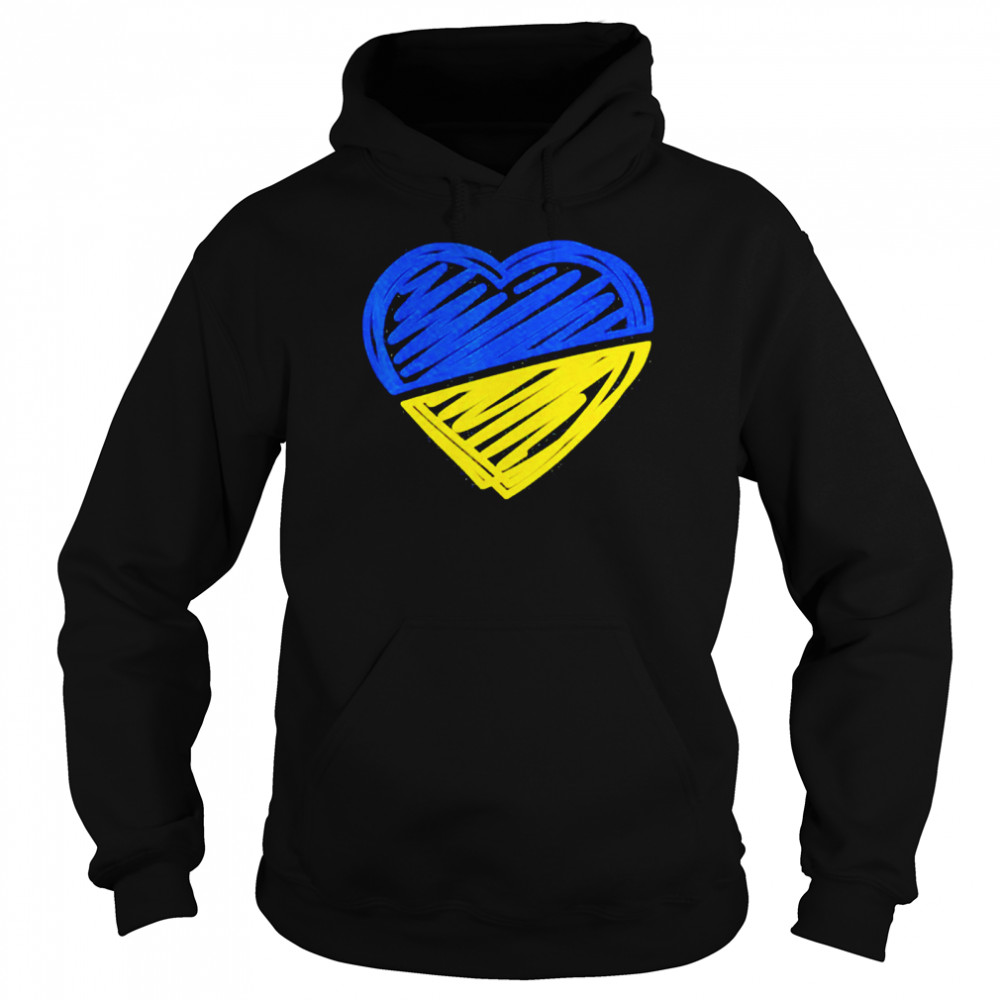 Ukraine Flag Ukrainian Heart Love Ukraine Unisex Hoodie