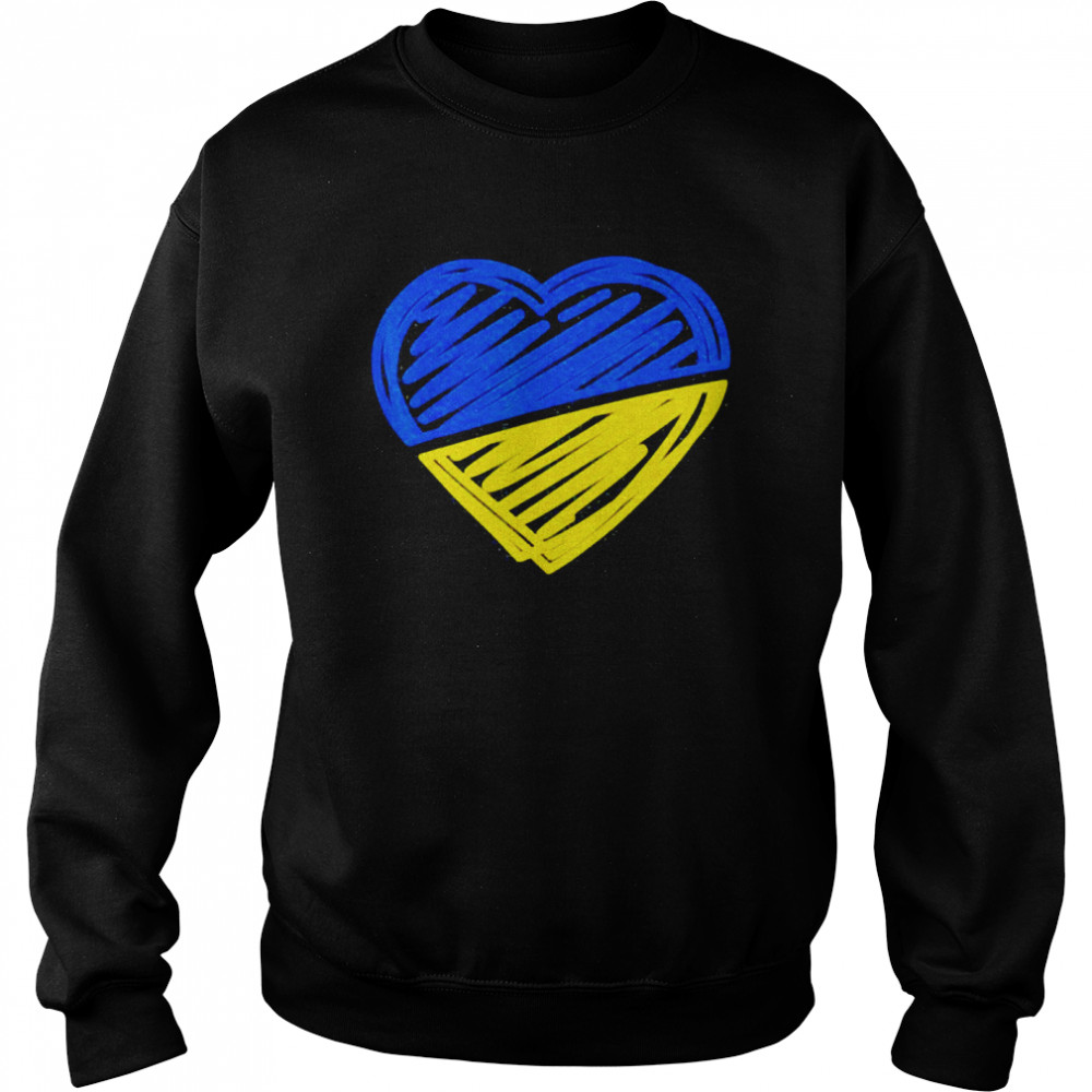 Ukraine Flag Ukrainian Heart Love Ukraine Unisex Sweatshirt