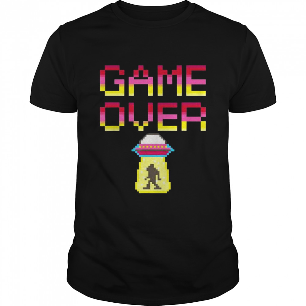 Game Over Bigfoot Alien Abduction shirt Classic Men's T-shirt