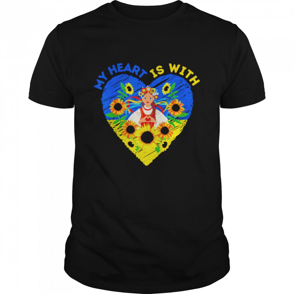 My Heart Is With Ukraine Sunflower Classic Men's T-shirt