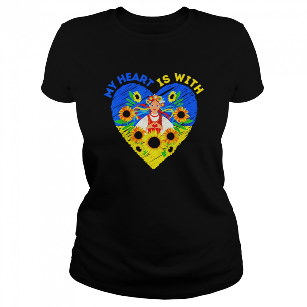 My Heart Is With Ukraine Sunflower Classic Women's T-shirt