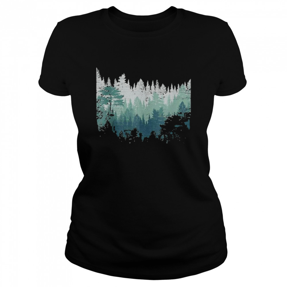 Night Nature Wildlife Trees Outdoor Forest Classic Women's T-shirt