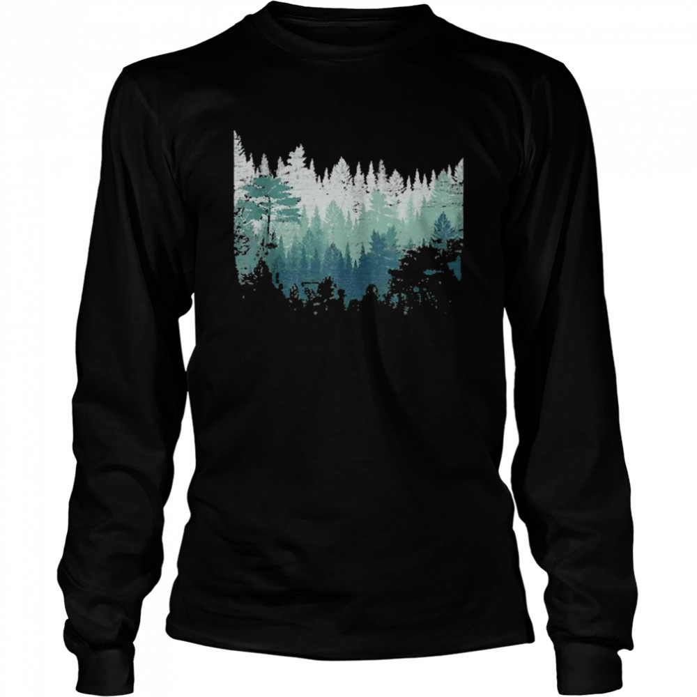 Night Nature Wildlife Trees Outdoor Forest Long Sleeved T-shirt