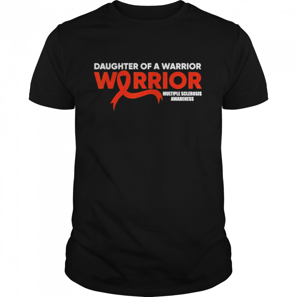 Daughter Warrior Multiple Sclerosis Awareness Orange shirt Classic Men's T-shirt