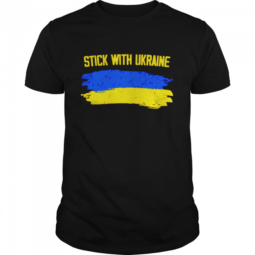 Hockey stick with Ukraine shirt Classic Men's T-shirt