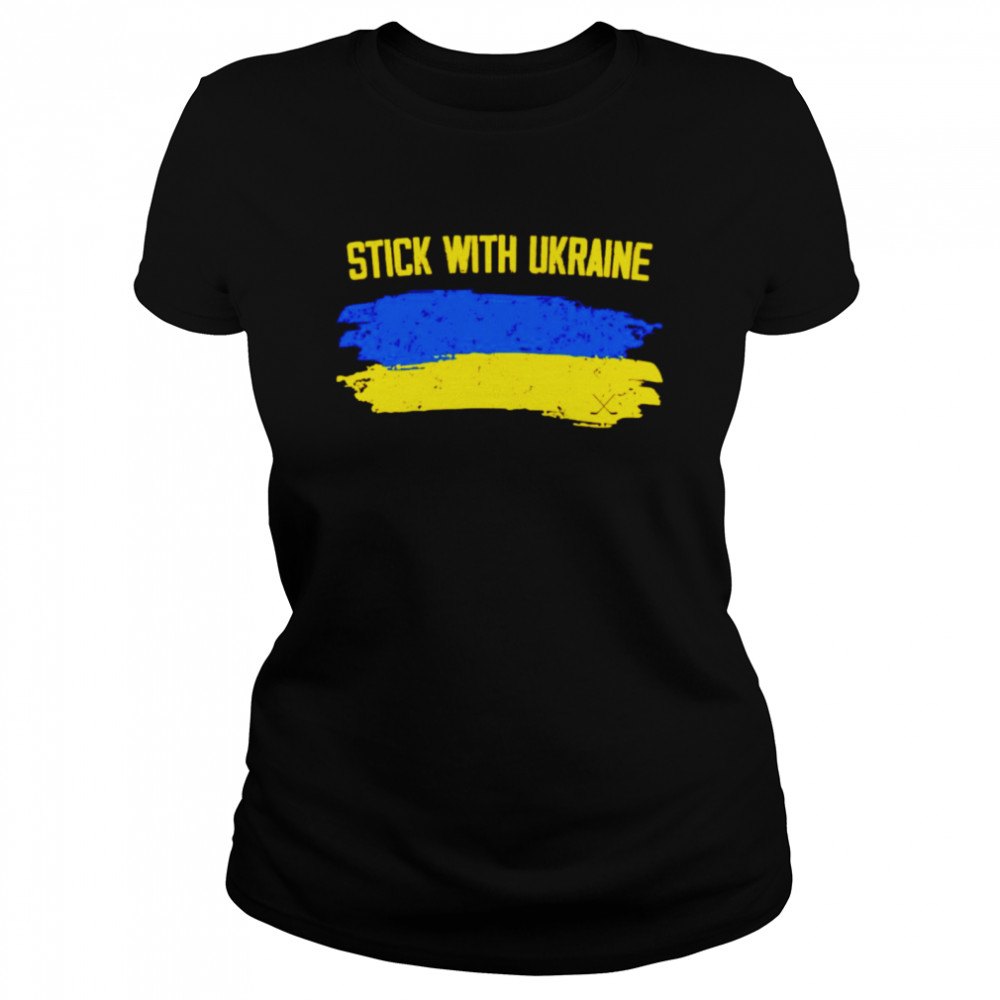 Hockey stick with Ukraine shirt Classic Women's T-shirt