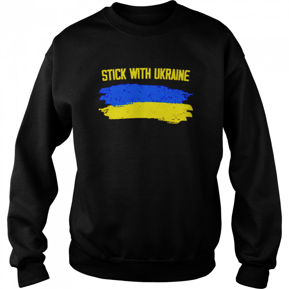 Hockey stick with Ukraine shirt Unisex Sweatshirt