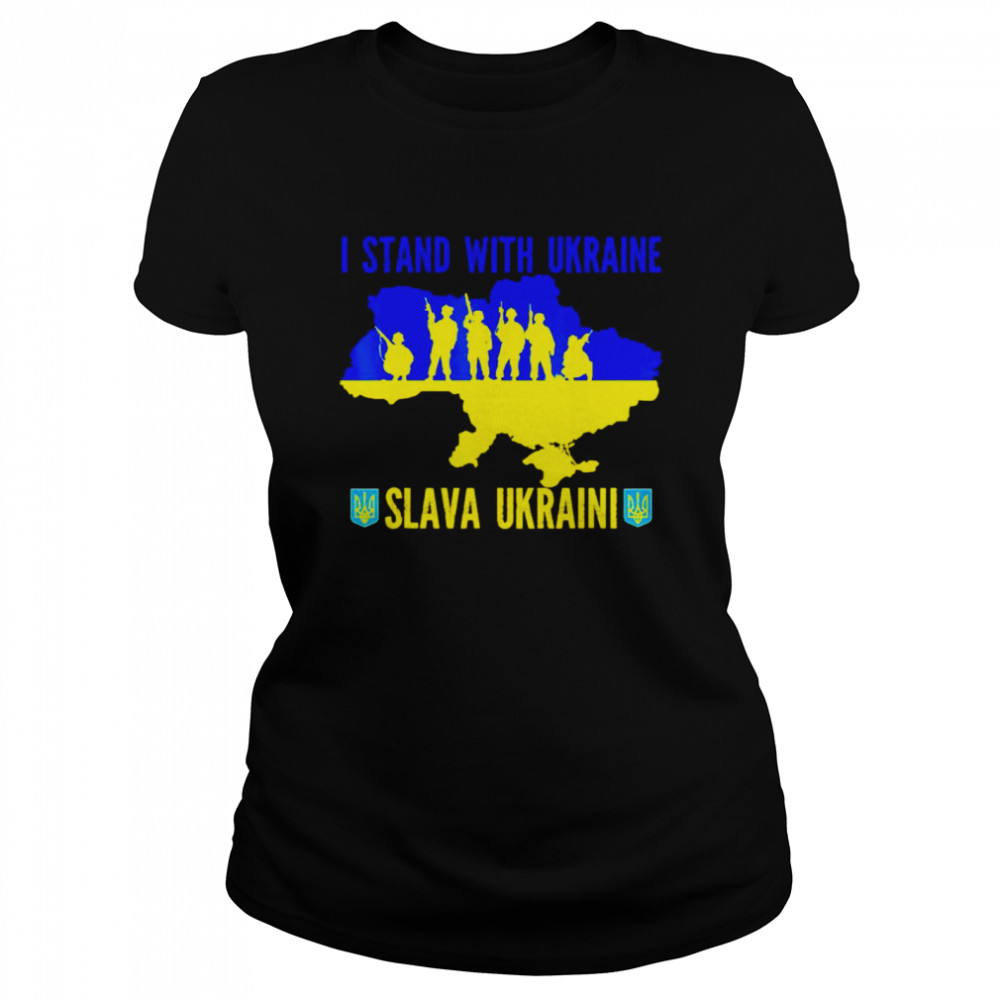 I stand with Ukraine Slava Ukraini shirt Classic Women's T-shirt