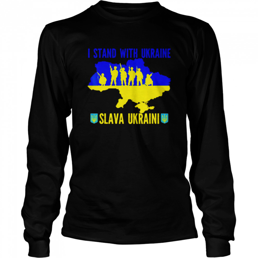 I stand with Ukraine Slava Ukraini shirt Long Sleeved T-shirt