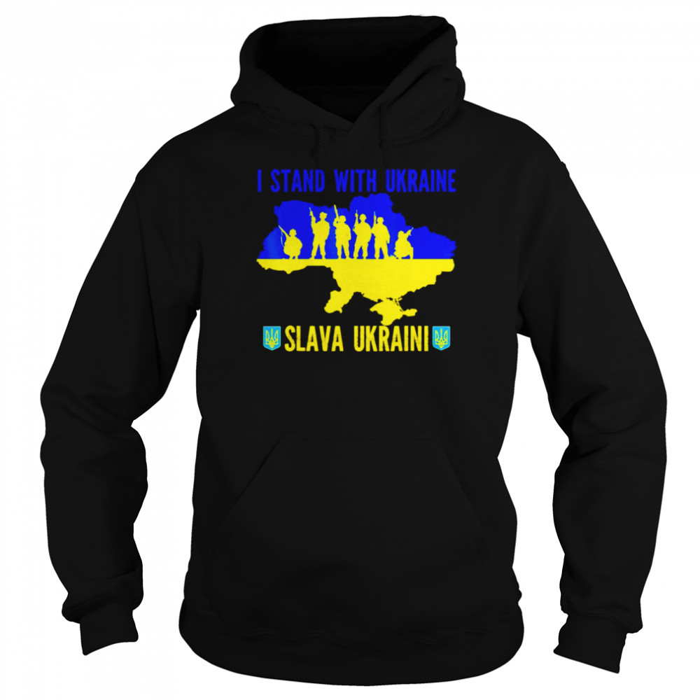 I stand with Ukraine Slava Ukraini shirt Unisex Hoodie