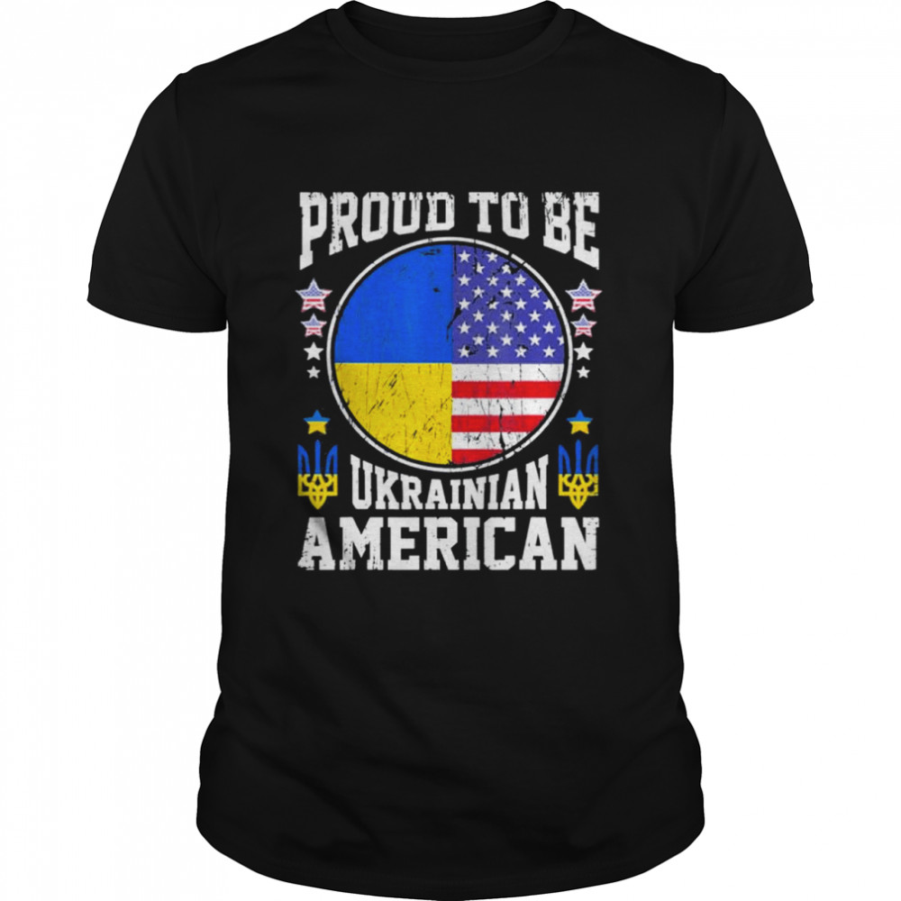 Proud to be Ukrainian American Pray Ukraine shirt Classic Men's T-shirt