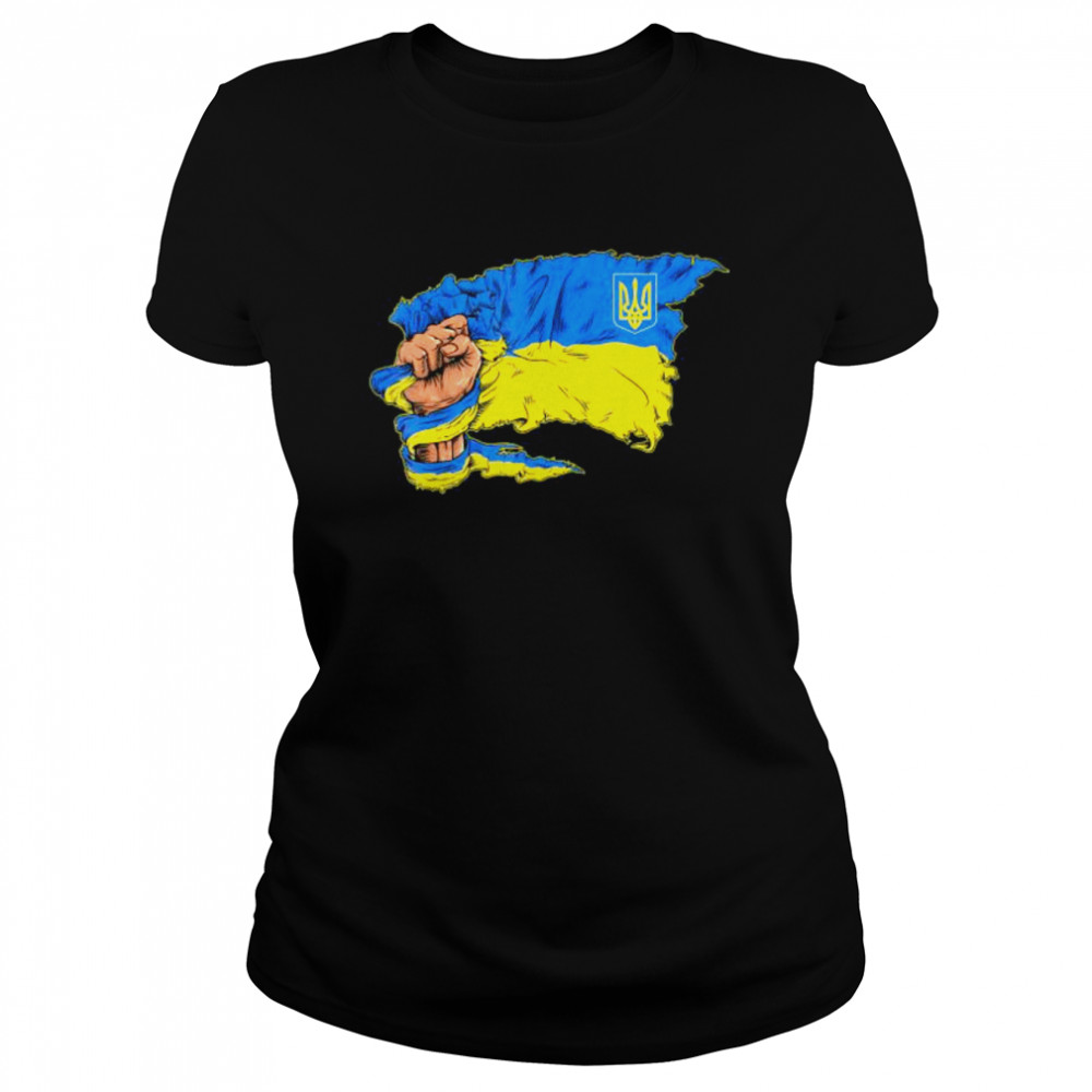 Vintage Ukraine Ukrainian Flag Pride Ukraine Flag Symbol Love Ukraine T- Classic Women's T-shirt