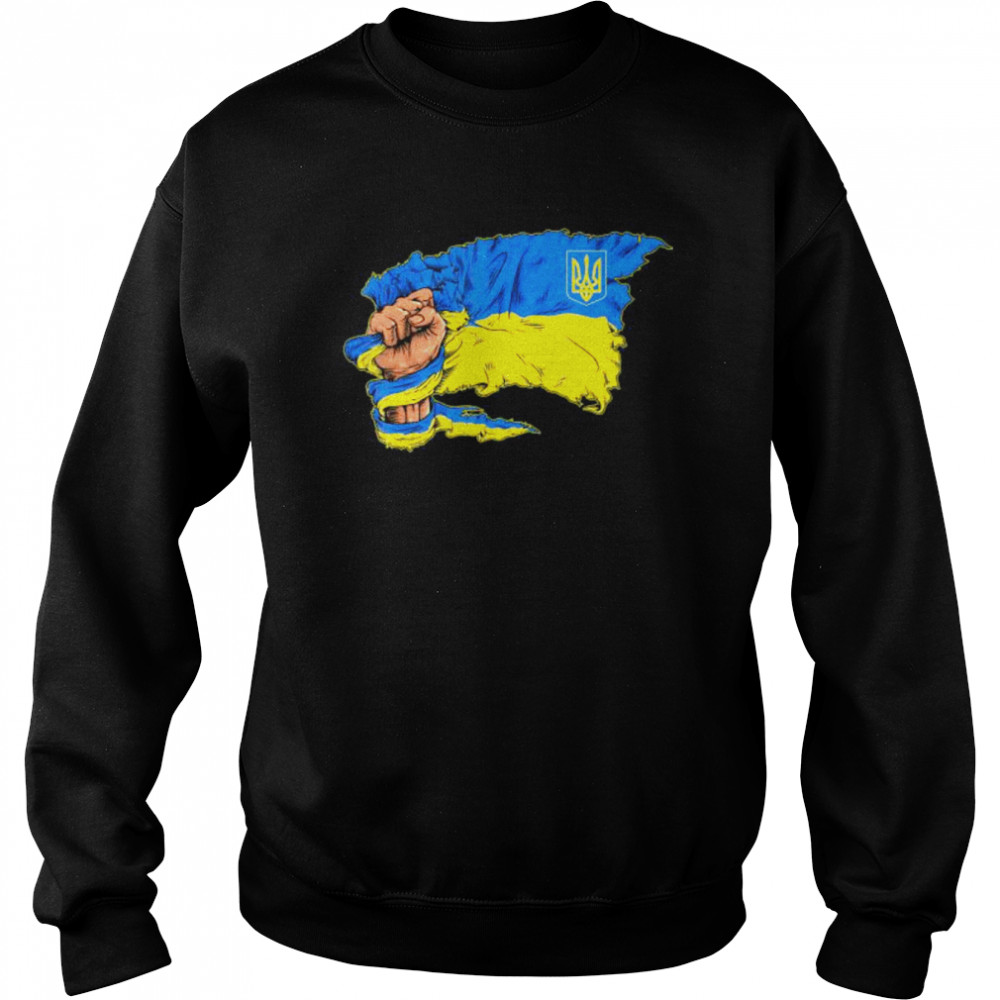 Vintage Ukraine Ukrainian Flag Pride Ukraine Flag Symbol Love Ukraine T- Unisex Sweatshirt